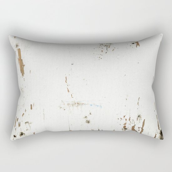 Vintage White Wood Rectangular Pillow