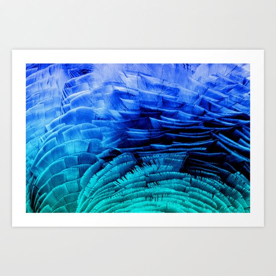 RUFFLED BLUE Art Print