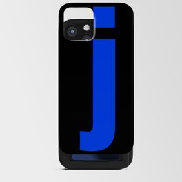letter J (Blue & Black) iPhone Card Case