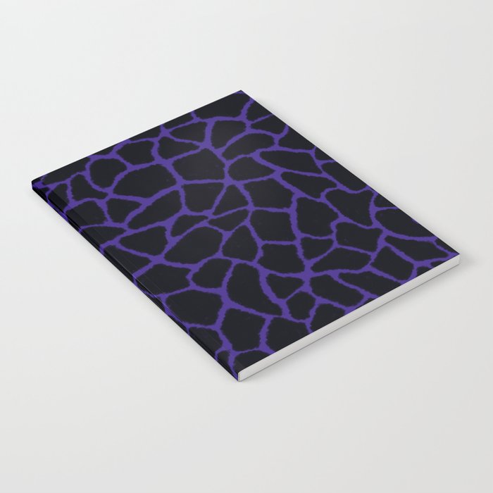 Mosaic Abstract Art Black & Purple Notebook