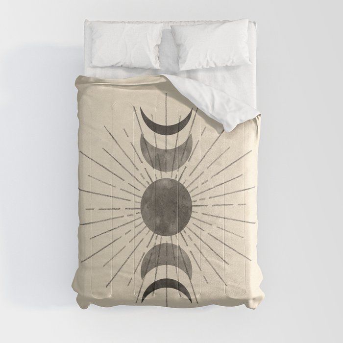 Boho sun and moon Comforter