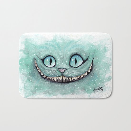 Cheshire Cat - Drawing - Dibujados Bath Mat