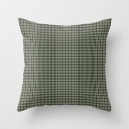 Green Plaid Tartan Textured Pattern Throw Pillow