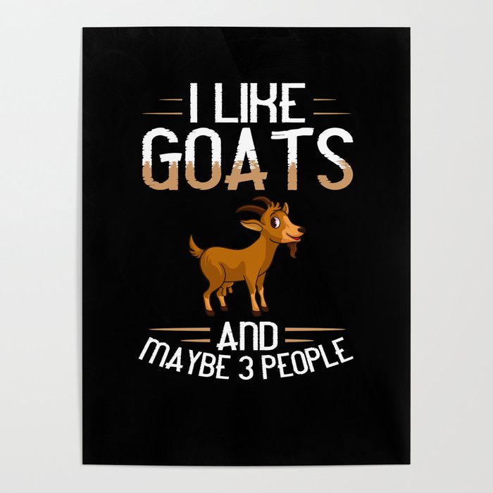 Baby Goat Cute Farmer Mountain Goats Poster