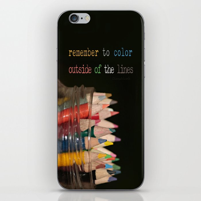 Color outside of the lines iPhone Skin