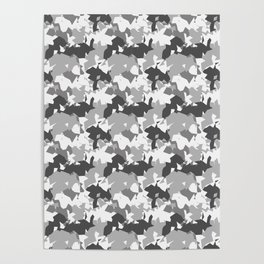 Grey camo pattern  Poster