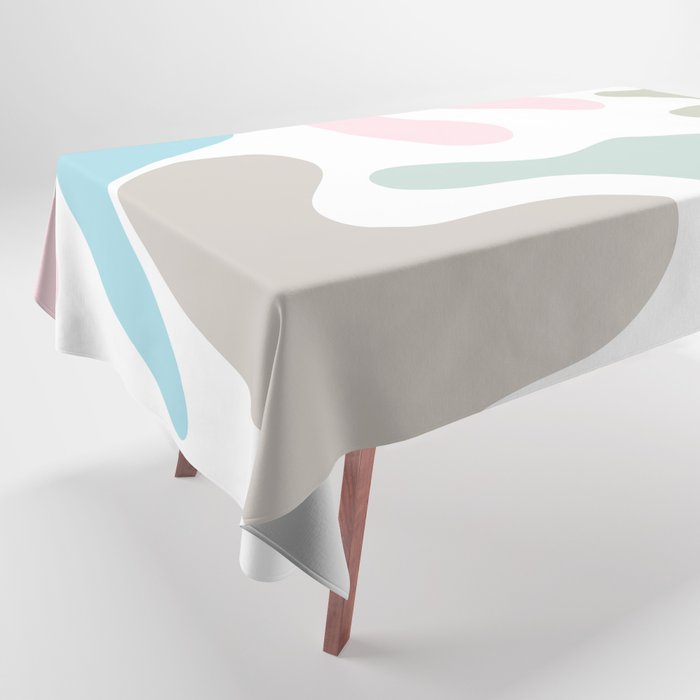 32 Abstract Shapes Pastel Background 220729 Valourine Design Tablecloth