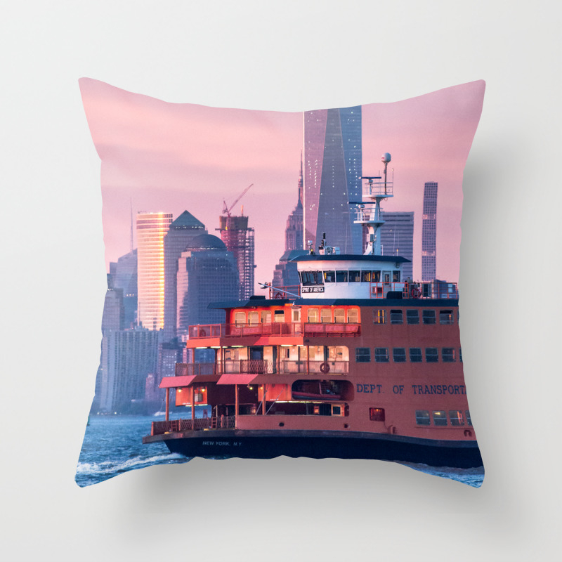 Nyc Staten Island Ferry Throw Pillow By Shootfirstnyc Society6