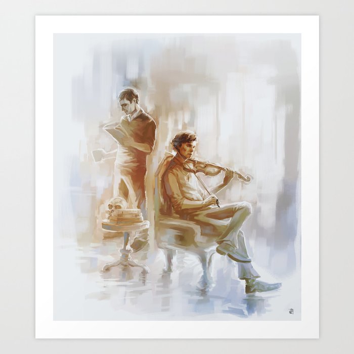 221b Baker Street Sherlock Holmes John Watson Art Print By 221b Baker Street Sherlock Holmes John Watson Art Print By Akimao Society6