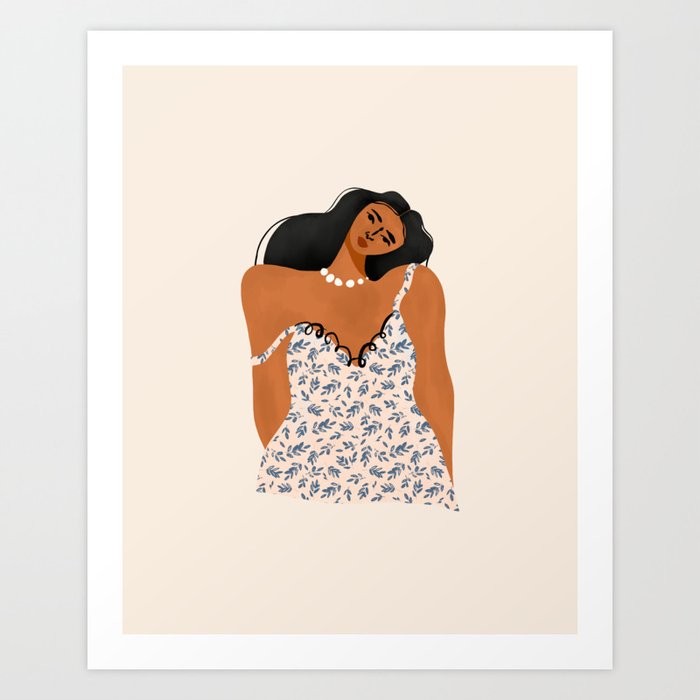 Woman In A Sundress Art Print