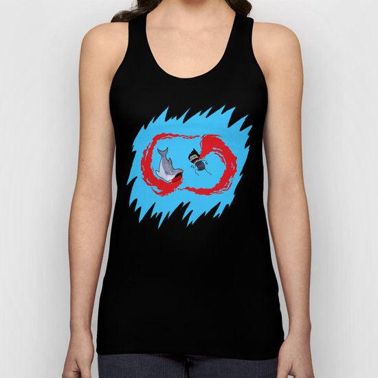 Zombie vs Shark! Unisex Tank Top