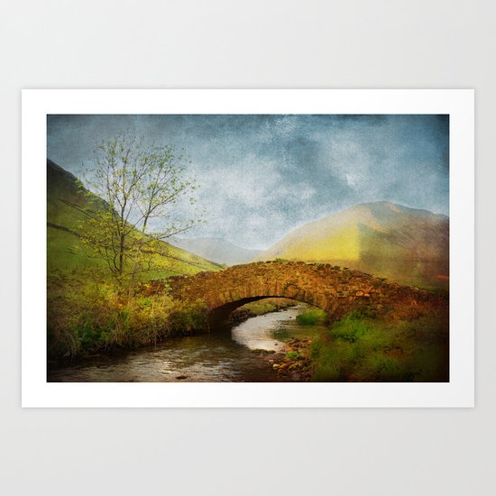 Bridge over a River Art Print