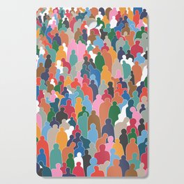 Abstract Colorful People Cutting Board