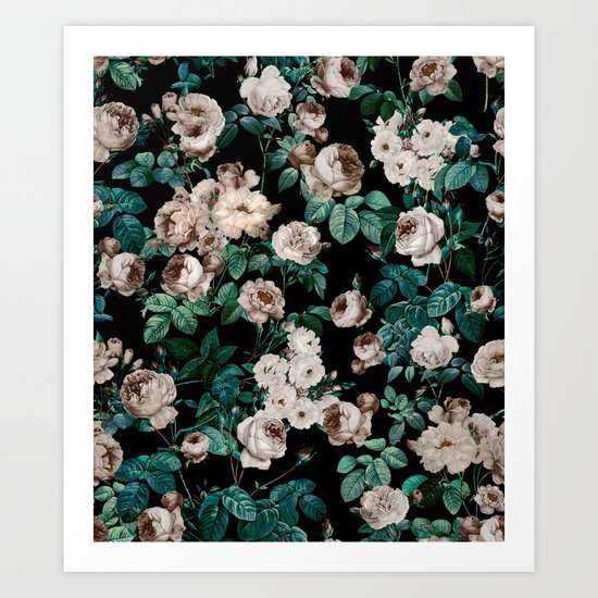 NIGHT FOREST IX Art Print