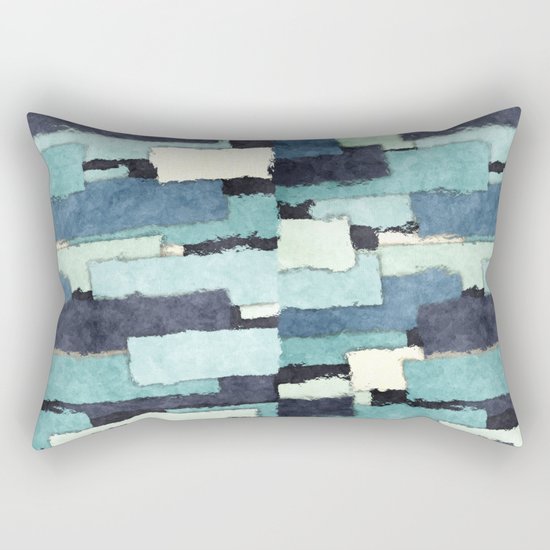 Layers of Colors Pattern Rectangular Pillow