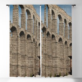 Spain Photography - Aqueduct Of Segovia Under The Blue Sky Blackout Curtain