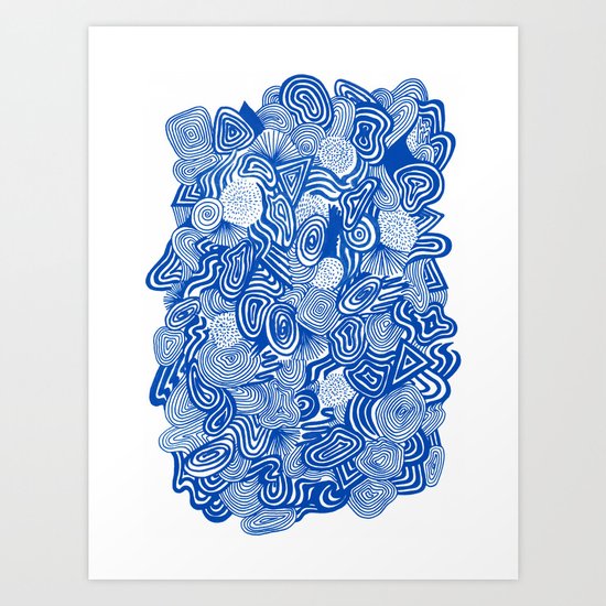 Blue Whirlpool Art Print