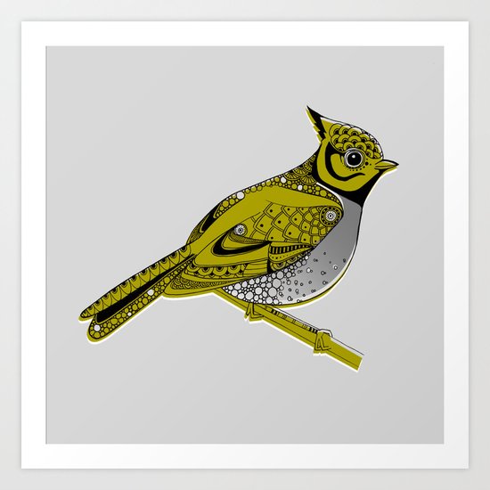 Crested Tit Art Print