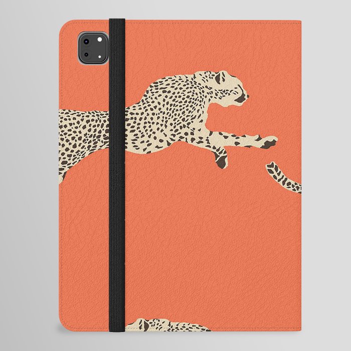 Leaping Cheetahs Tangerine iPad Folio Case