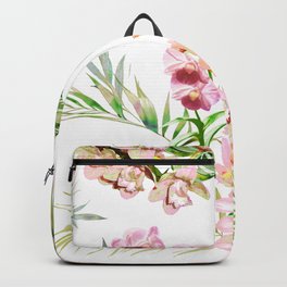 Orchid Isle, Pink Cymbidium Backpack