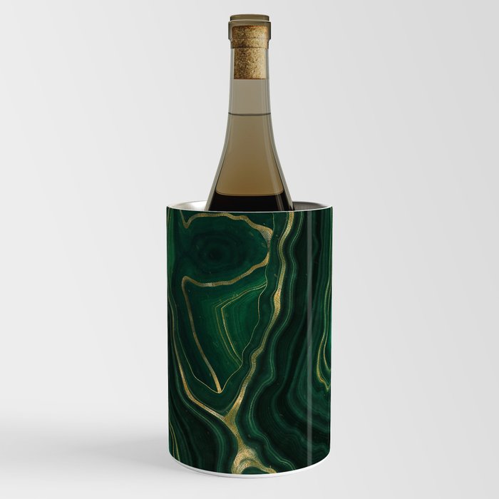 Green Malachite Emerald Marble Texture Wine Chiller