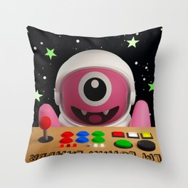 Little Monster Lunar Lander Throw Pillow