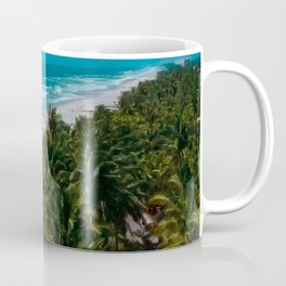 Waves and Palms Coffee Mug