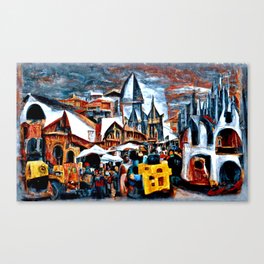 Medieval Fantasy Town Canvas Print