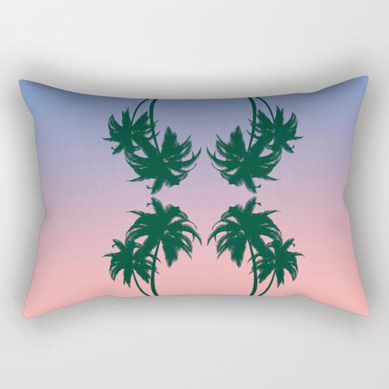 double palm tree Rectangular Pillow