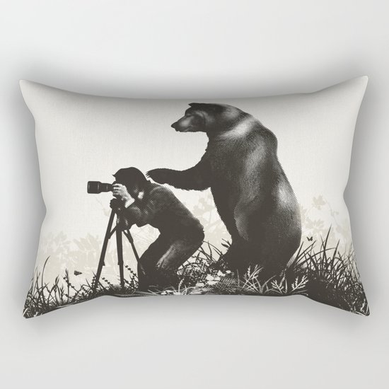 The Bear Encounter II Rectangular Pillow