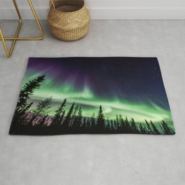 Aurora during geomagnetic storm in Yellowknife, Canada Rug