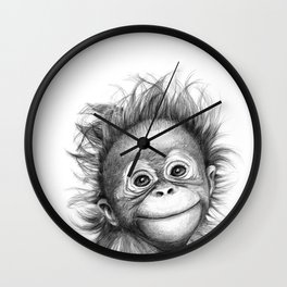 Monkey - Baby Orang outan 2016 G-121 Wall Clock