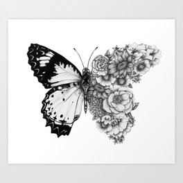 Butterfly in Bloom Art Print