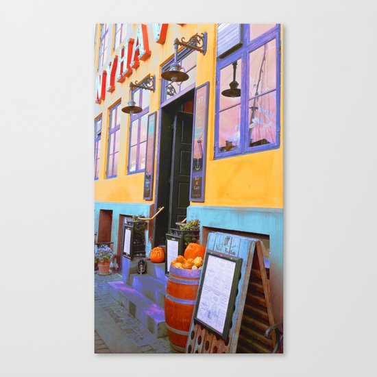 Danish Bar in Autumn Canvas Print