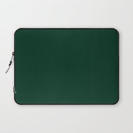 Dark Green Solid Color Popular Hues Patternless Shades of Green Collection - Hex Value #013220 Laptop Sleeve