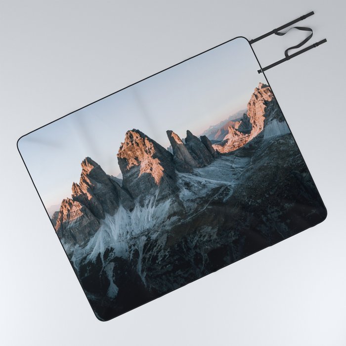 Dolomites sunset panorama - Landscape Photography Picnic Blanket