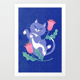 Spring Cat Art Print
