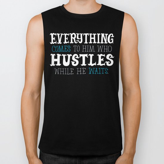 Hustle While You Wait Biker Tank
