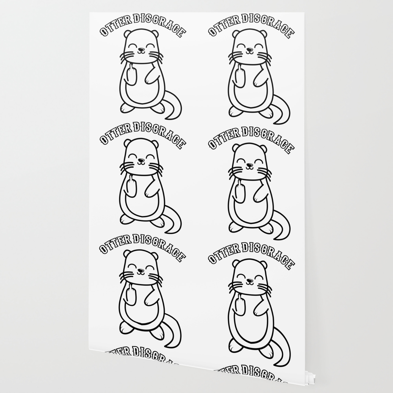 Otter Disgrace Cute Otter Gifts For Otter Lovers Wallpaper By Thecrownmerch Society6,Character Design Cartoon Head Shapes