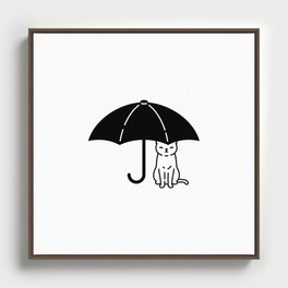 Cat & Umbrella / Type D Framed Canvas