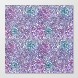 Glam Iridescent Purple Glitter Canvas Print