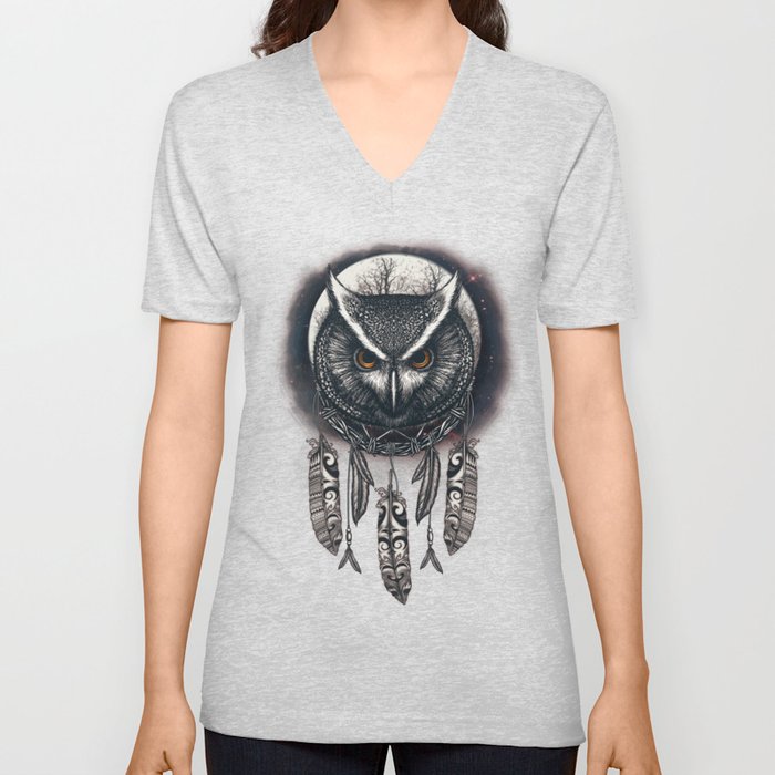 Dreamcatcher Owl V Neck T Shirt