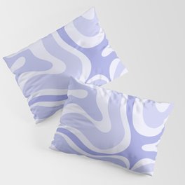 Modern Retro Liquid Swirl Abstract in Light Lavender Purple Pillow Sham