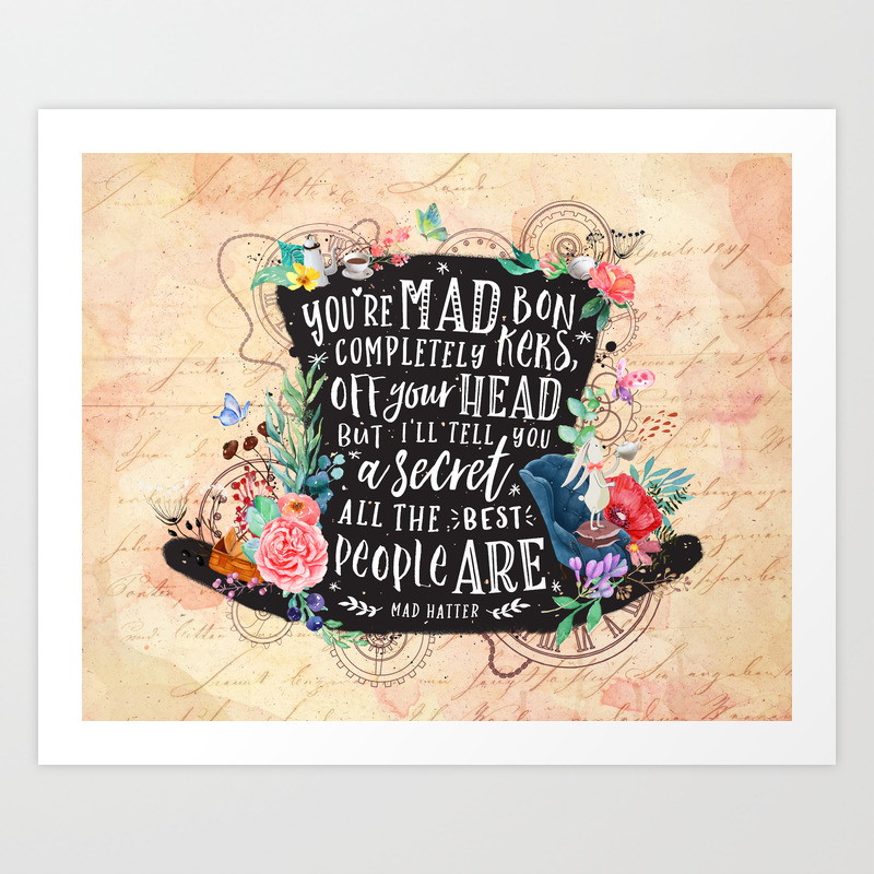Mad Hatter Art Print By Stellawenny Society6