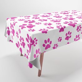 Purple Dog paw Pattern Tablecloth