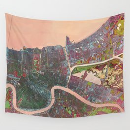A Map of Vibrant New Orleans Wall Tapestry