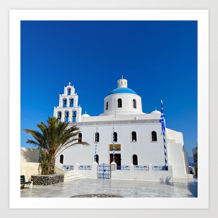 Santorini Island, Greece | Cyclades Islands | Mediterranean Sea | Greek Islands Photography 15 Art Print