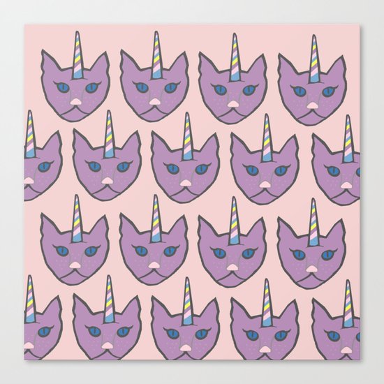 unicat - pink Canvas Print