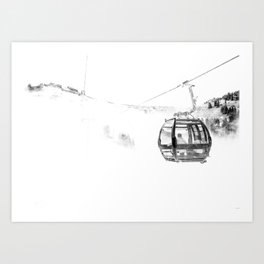 Ski Gondola Art Print