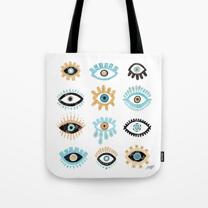Evil Eye Illustration Tote Bag